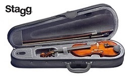 5414428132321 - 882030132322  - VN 1/4 Viool Stagg VN-14  - De Stagg VN-14 viool is een traditioneel handgemaakte viool. Gebouwd door bekwame vioolbouwers. Viool voorzien van massief esdoorn en vuren. 