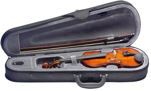 5414428223692  - 882030223693 - 1/2 Viool  Stagg  VN-12-L - "  Achterblad met zeer fraai Tiger print "  De Stagg VN-12-L viool is een traditioneel handgemaakte viool. Gebouwd door bekwame vioolbouwers. Viool voorzien van massief esdoorn en vuren. 