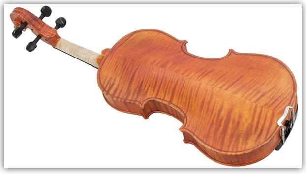 4/4 Viool Dimavery  " Voor de Middenklasse Vioolstudent" De klankkast is van Spar en esdoorn. Hierdoor heeft de viool niet alleen een fraai uiterlijk, maar ook een vol geluid. De toets en de stemsleutels zijn van ebbenhout. 