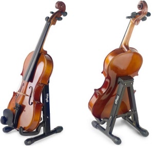 5414428209221 - 882030209222 - Deze Vioolstandaard, de Stagg SUVM-A100BK,  is een inklapbare standaard voor ukelele, mandoline en viool. 